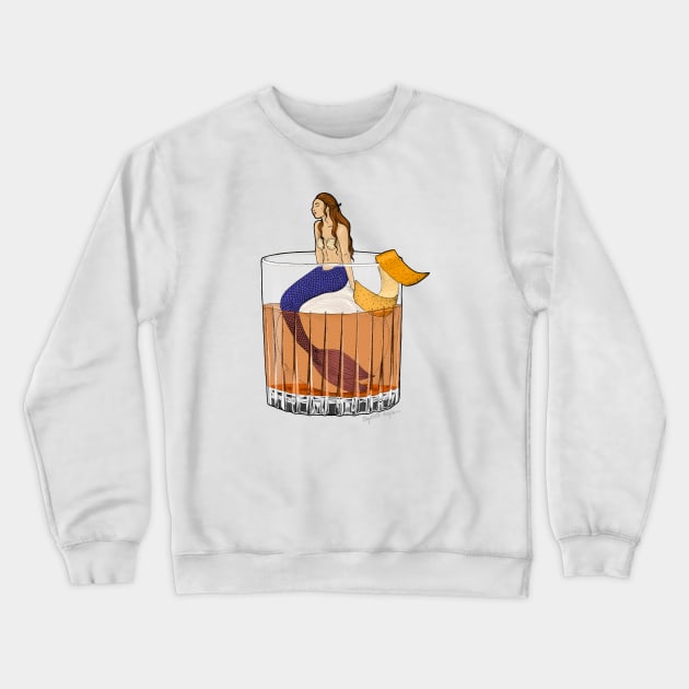 Old Fashioned Mermaid Crewneck Sweatshirt by Elizabeth Weglein Art